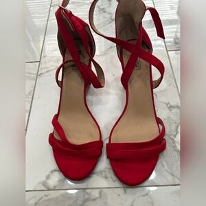 Ultra Flirt Vibrant Red Strappy Heels